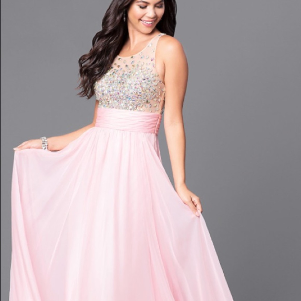 JVN by Jovani Long Pink Dress